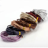 3MM 3 Yards/Lot Round PU Leather Cord for DIY Necklace Bracelet Choker Craft