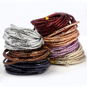 3MM 3 Yards/Lot Round PU Leather Cord for DIY Necklace Bracelet Choker Craft