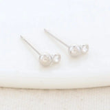 3MM 4MM 14K Plated Brass Round Stud Earrings DIY Jewelry Making