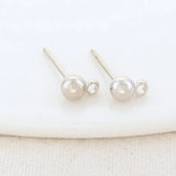 3MM 4MM 14K Plated Brass Round Stud Earrings DIY Jewelry Making