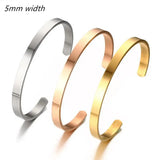 Stainless Steel Flat Torque Bangle Bracelet for Men 8mm