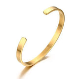 Stainless Steel Flat Torque Bangle Bracelet for Men 8mm