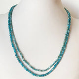 Faceted Apatite Necklace Natural Stones Vintage BOHO Statement Jewelry