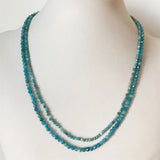 Faceted Apatite Necklace Natural Stones Vintage BOHO Statement Jewelry
