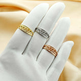 5 Stone Round Prong Ring Settings,925 Sterling Silver Rose Plated Ring