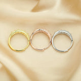 5 Stone Round Prong Ring Settings,925 Sterling Silver Rose Plated Ring