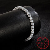 925 Silver Moissanite Diamond Tennis Bracelet