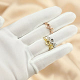 3MM/5MM Prong Ring Settings Rose Flower Bezel Solid Sterling Silver Band
