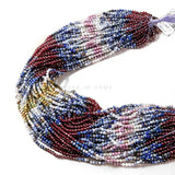 3MM Natural Stone Colorful Faceted Tiny Beads Agates Crystal Loose Gems