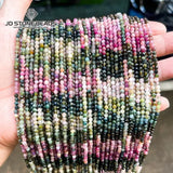 3MM Natural Stone Colorful Faceted Tiny Beads Agates Crystal Loose Gems