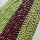 3MM Peridot Garnet Gem Olivine Beads
