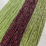 3MM Peridot Garnet Gem Olivine Beads