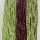 3MM Peridot Garnet Gem Olivine Beads