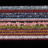 3MM High Gem Beads Natural Round Smooth Stone Loose Spacer Small Bead