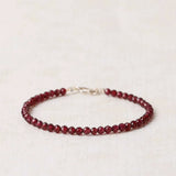 3MM Garnet Beads Lucky Cuff Bracelet Calming Spirituality Wristband