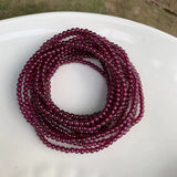 3MM Purple Garnet Bracelet for Women