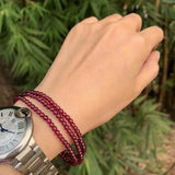 3MM Purple Garnet Bracelet for Women