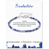 3MM Natural Stone Beads Bracelet Round Faceted Amethysts Turquoises Lapis