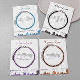 3MM Natural Stone Beads Bracelet Round Faceted Amethysts Turquoises Lapis