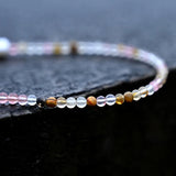 3MM Natural Stone Beads Freshwater Pearl Choker Necklace for Women