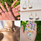 3MM Rainbow Seed Beads Kit Letter Beads Bracelet Necklace Jewelry Making Set