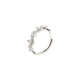 Wave Curve Rose Plated 925 Silver DIY Ring Setting Blank