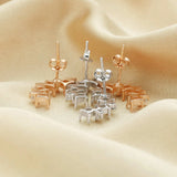 925 Sterling Silver Rose Plated Earrings