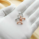 925 Sterling Silver Rose Plated Earrings