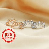 925 Sterling Silver Rose Plated Earrings