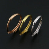 Vintage Style 925 Silver Square Ring Setting Rose Plated