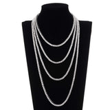 3MM Tennis Chain Hip Hop Cubic Zirconia Crystal Chain 16-30 Inch