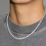 3MM Tennis Chain Hip Hop Cubic Zirconia Crystal Chain 16-30 Inch