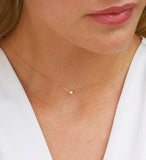 3MM CZ Bezel Silver Chain Choker Necklace 925 Sterling Silver