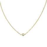 3MM CZ Bezel Silver Chain Choker Necklace 925 Sterling Silver
