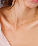 3MM CZ Bezel Silver Chain Choker Necklace 925 Sterling Silver