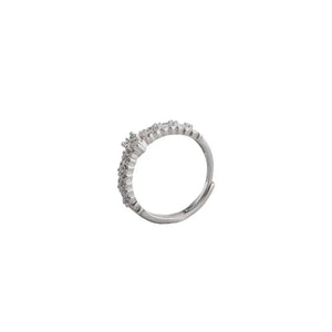 3MM Round CZ Stone Prong Bezel 925 Sterling Silver Adjustable Ring Setting