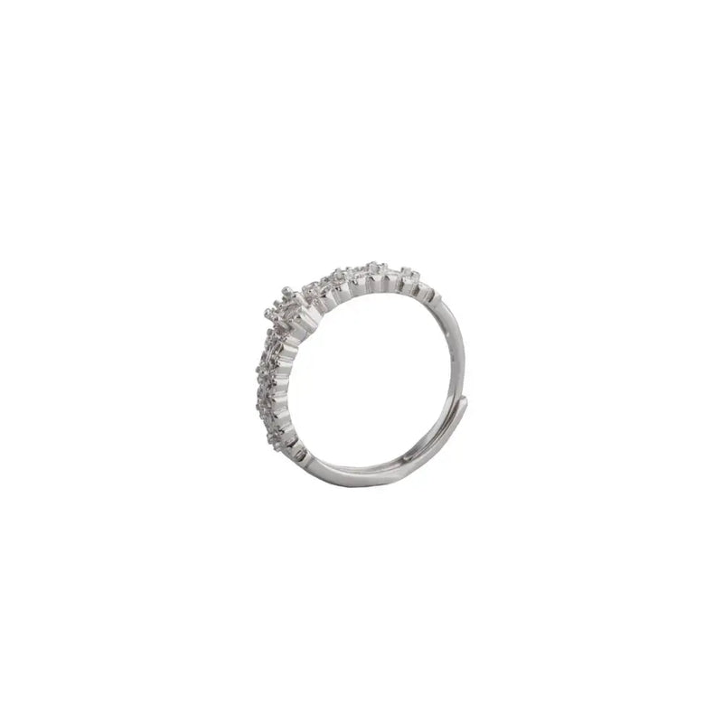 3MM Round CZ Stone Prong Bezel 925 Sterling Silver Adjustable Ring Setting