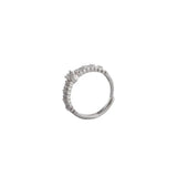3MM Round CZ Stone Prong Bezel 925 Sterling Silver Adjustable Ring Setting