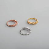 3MM Round CZ Stone Prong Bezel 925 Sterling Silver Adjustable Ring Setting