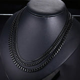 Cuban Link Chain Stainless Steel Necklace Plated Men's Jewelry
