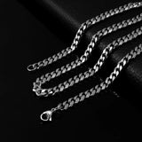 Cuban Link Chain Stainless Steel Necklace Plated Men's Jewelry