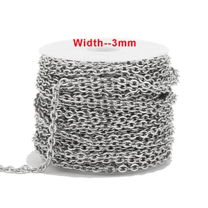 3mm Stainless Steel Cross Chains for Jewelry Making