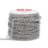 3mm Stainless Steel Cross Chains for Jewelry Making