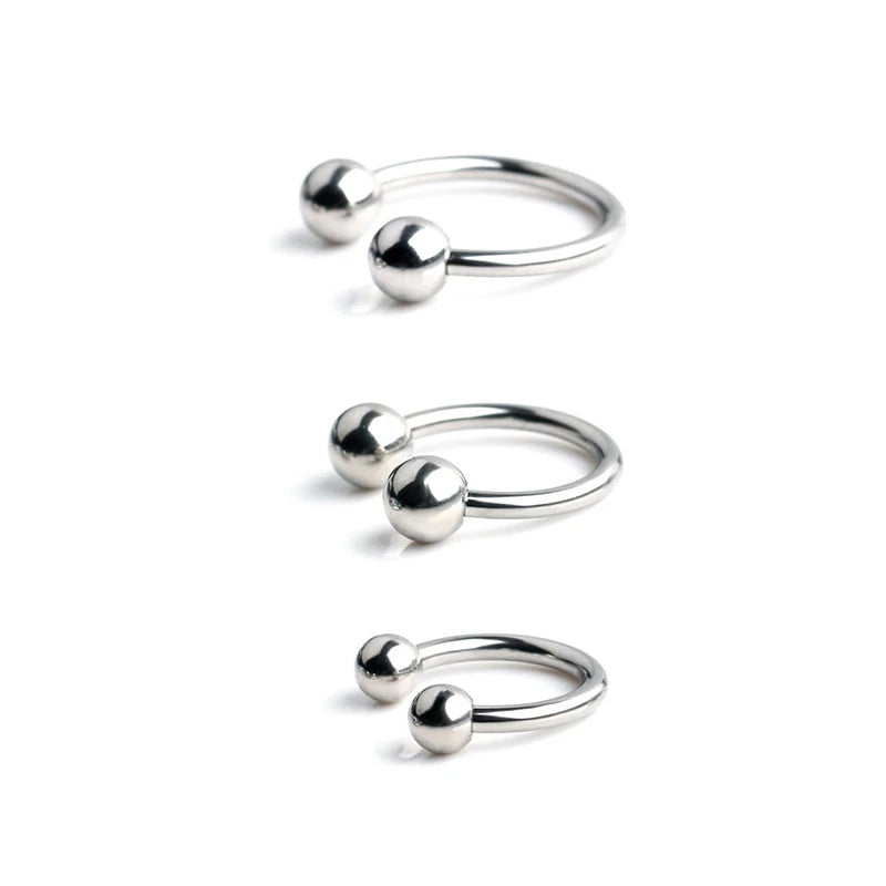 3PC Hoop Nose Ring Lip Septum Tragus Cartilage Earring Eyebrow Body Jewelry 16G