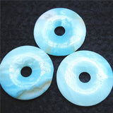 Amazonite Stone Pendants Round Shape for Necklace Making Accessory