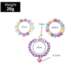 3PC/SET Acrylic Stars Heart Charms Bracelet Bangles for Women Girls Birthday