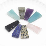Rose Quartz Trapezoid Stone Pendant for Craft