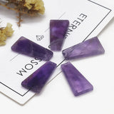 Rose Quartz Trapezoid Stone Pendant for Craft