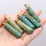 Natural Stone Phoenix Turquoise Perfume Bottle Pendant For Jewelry Making