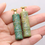 Natural Stone Phoenix Turquoise Perfume Bottle Pendant For Jewelry Making